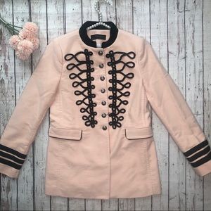 Zara Pink Military Style Coat NWT • Size Medium